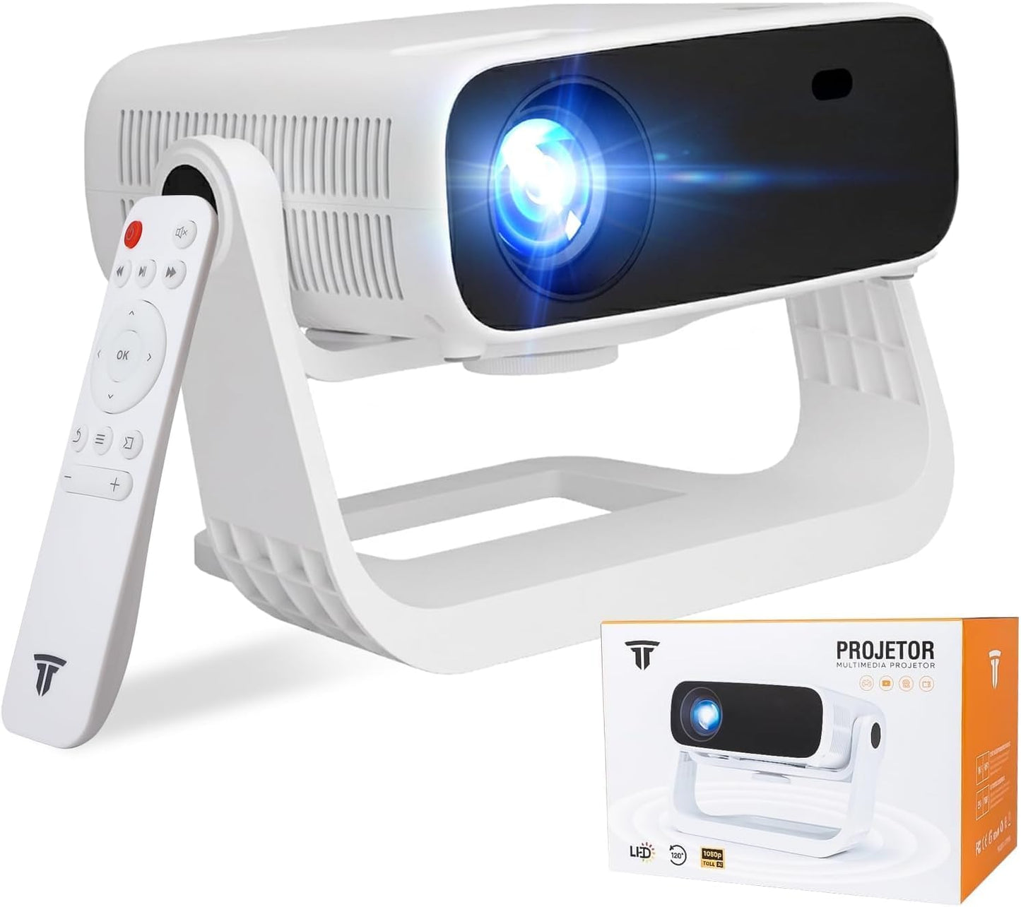 Wielio Proyector inteligente 2026 Android TV con WiFi 6 y Bluetooth...