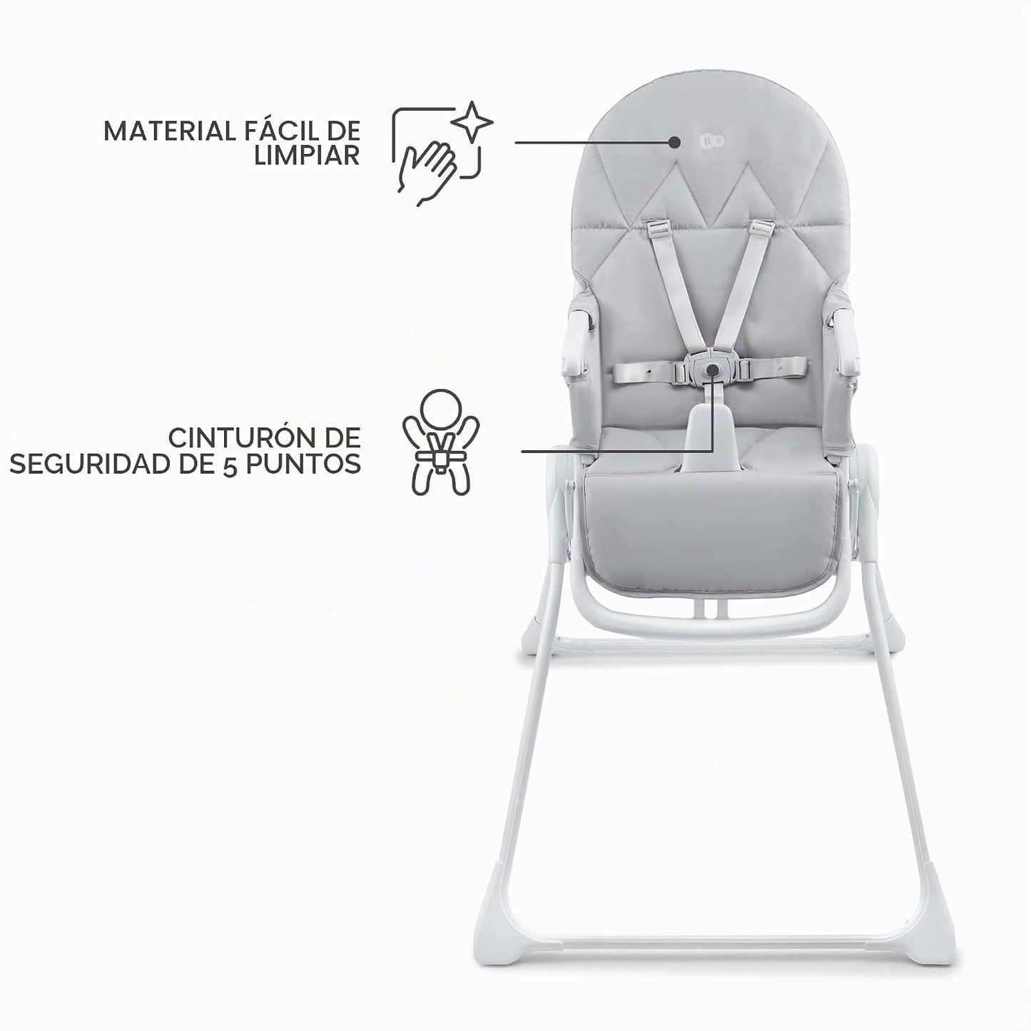 Kinderkraft BINCI - Silla alta plegable, ligera, 11 libras, compact...