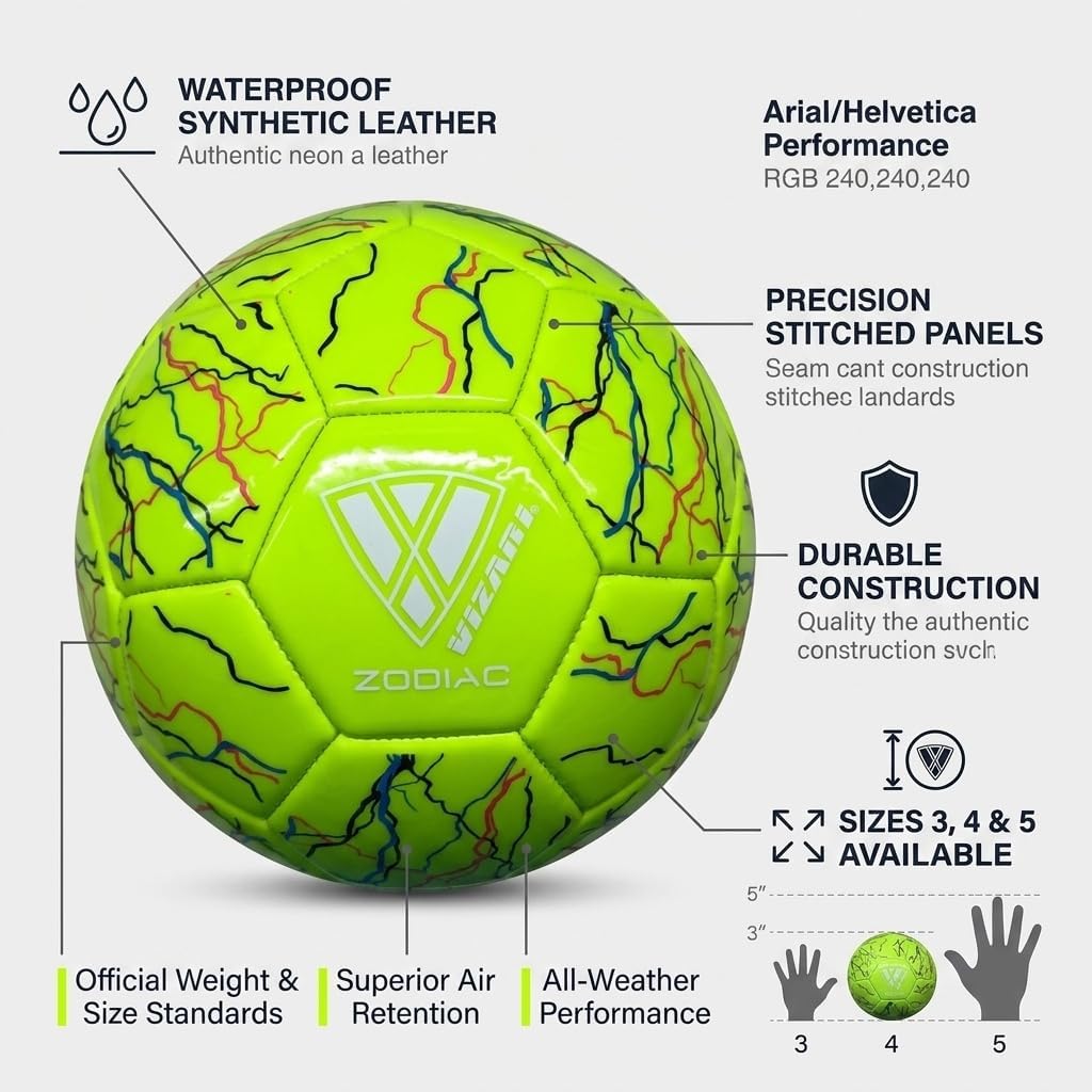 Balón de fútbol Vizari con flores