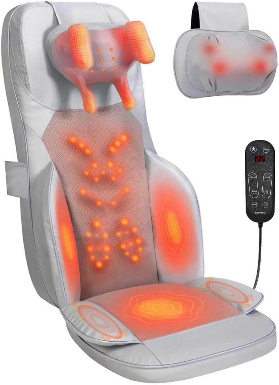 BWPIWPR Almohadilla para silla de masaje con módulos de doble cuell...