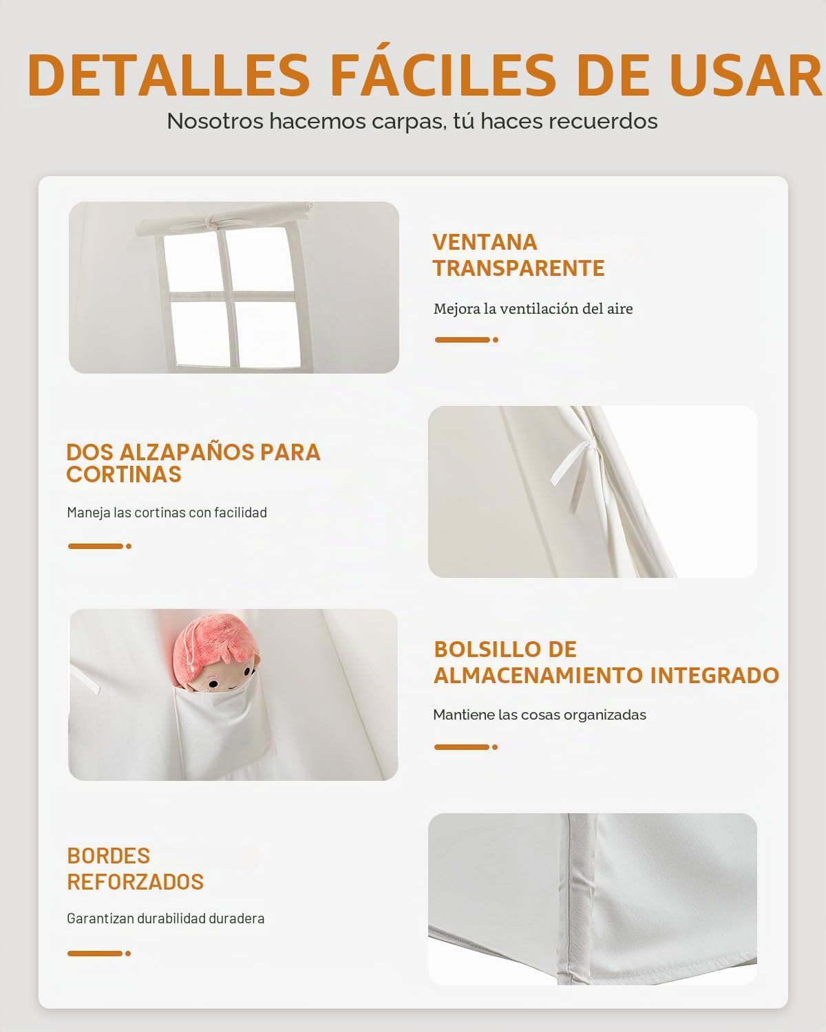 CO-Z Tienda de campaña para niños más grande de 85 pulgadas de alto...
