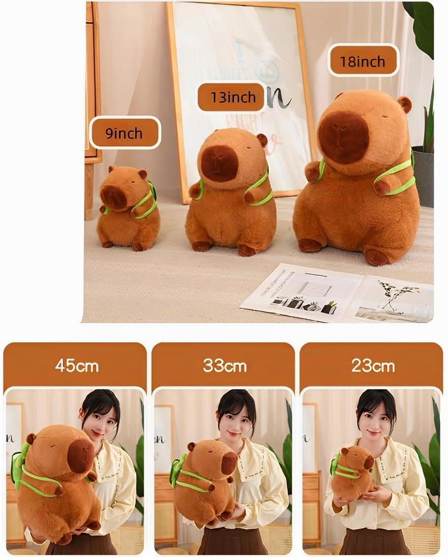 JPORSHU Capybara - Juguete de peluche Capybara de 14 pulgadas con m...