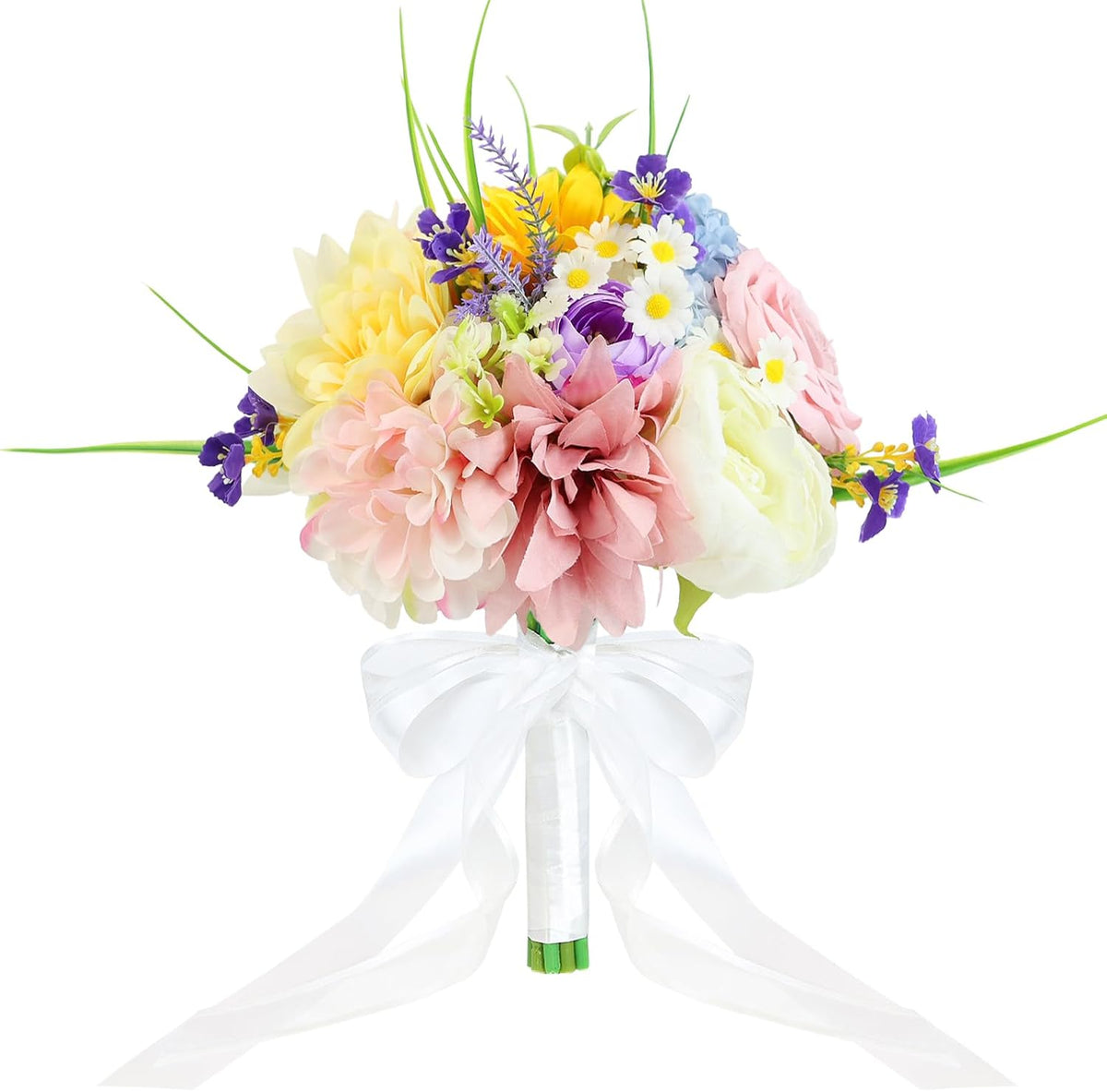 SEMONONIA Ramos de boda para novia, dama de honor, 8.5 pulgadas, ro...