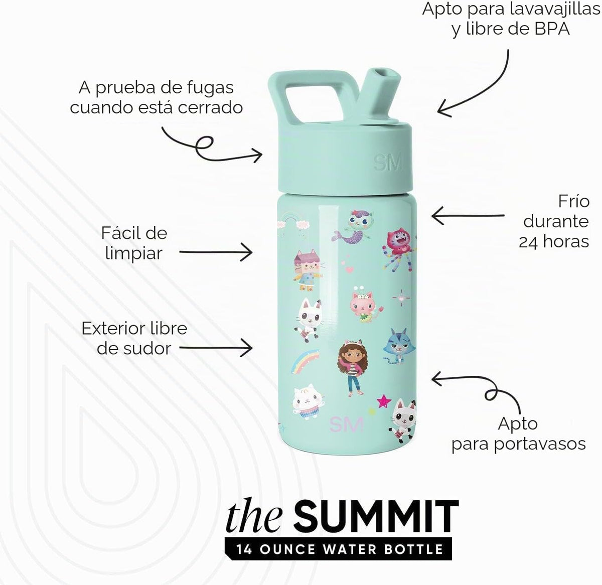 Simple Modern - Botella de agua para niños de la colección Summit c...