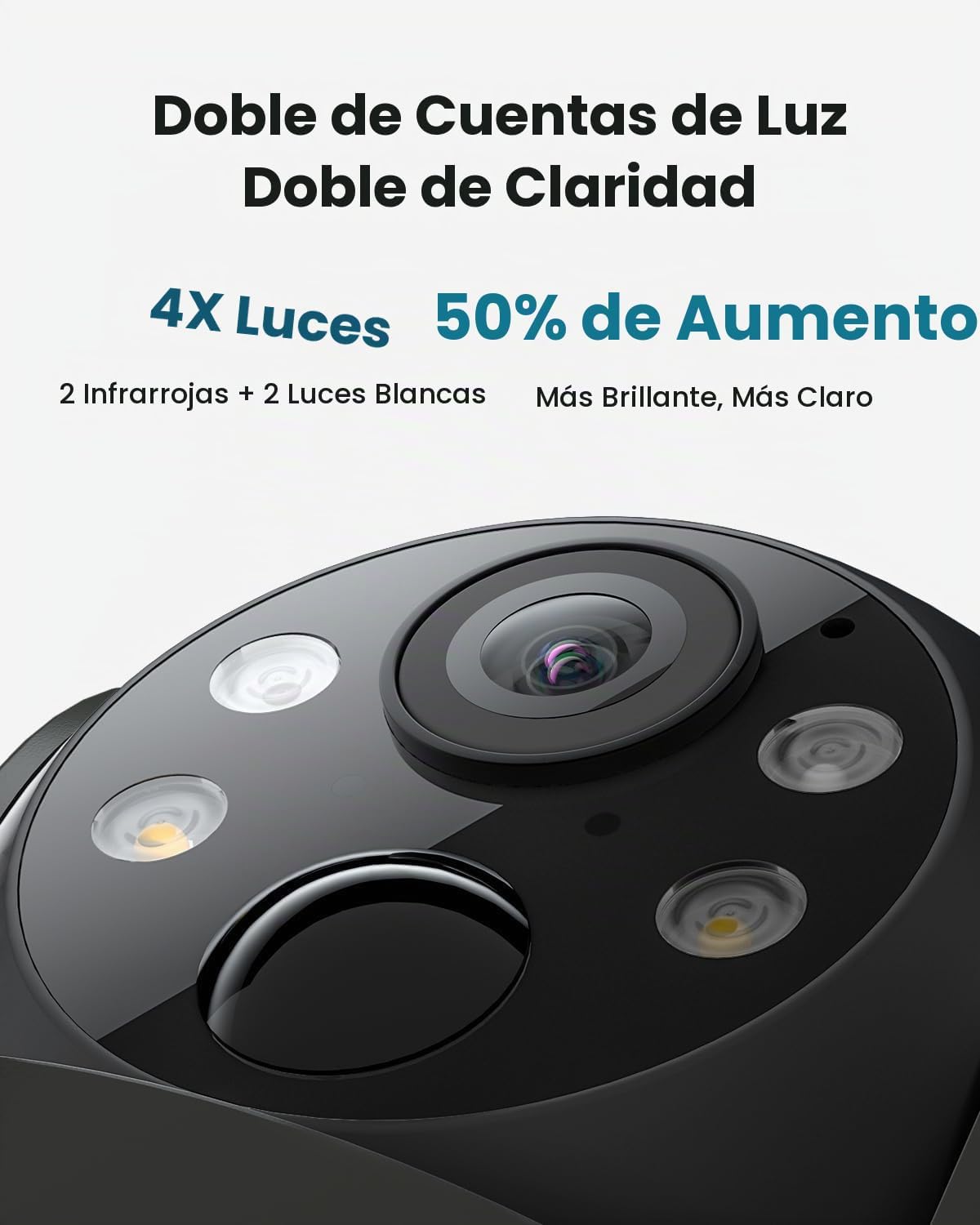 Cámara solar ieGeek para exteriores inalámbrica, cámaras WiFi 2K pa...