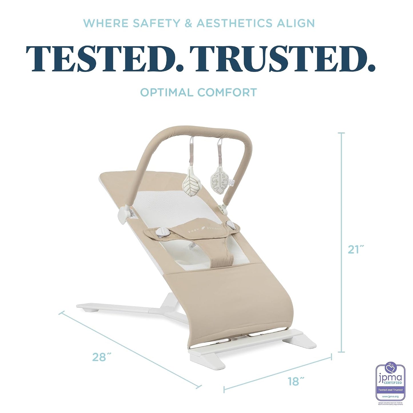 Mecedora portátil Baby Delight Alpine Deluxe, para bebés, 0-6 meses...