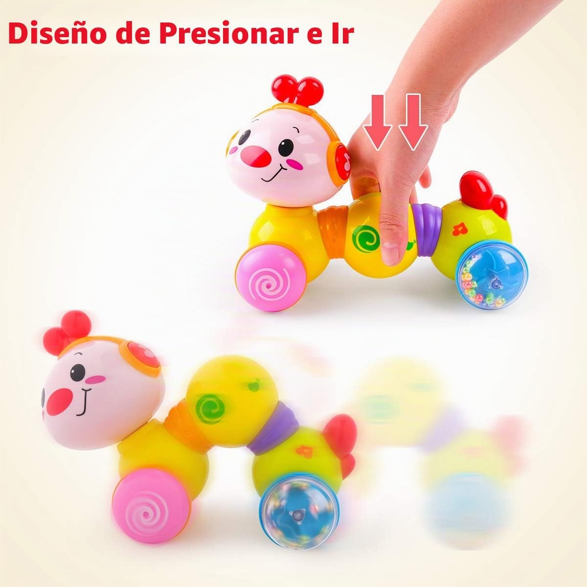 Vanmor - Juguetes para bebés de 6 a 12 meses, oruga musical Press &...