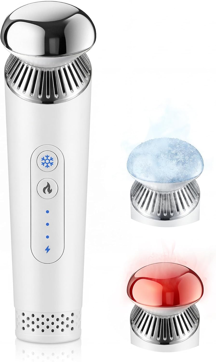 Varita deshinchadora para ojos y cara, masajeador facial 2 en 1 par...