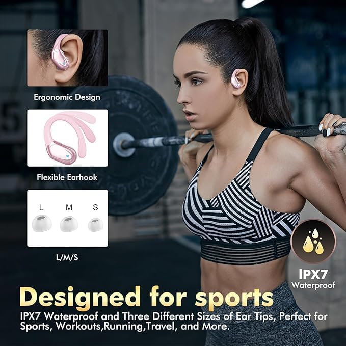 HAOYUYAN Auriculares inalámbricos, auriculares Bluetooth deportivos...