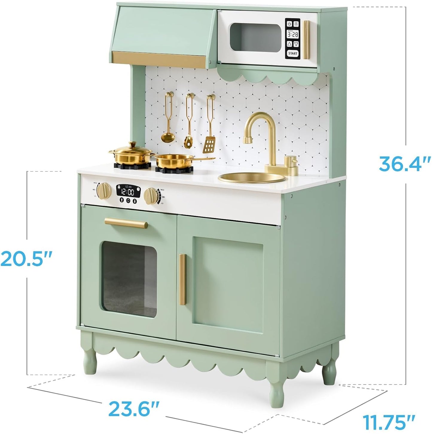 Best Choice Products - Set de cocina de madera de juguete, estación...