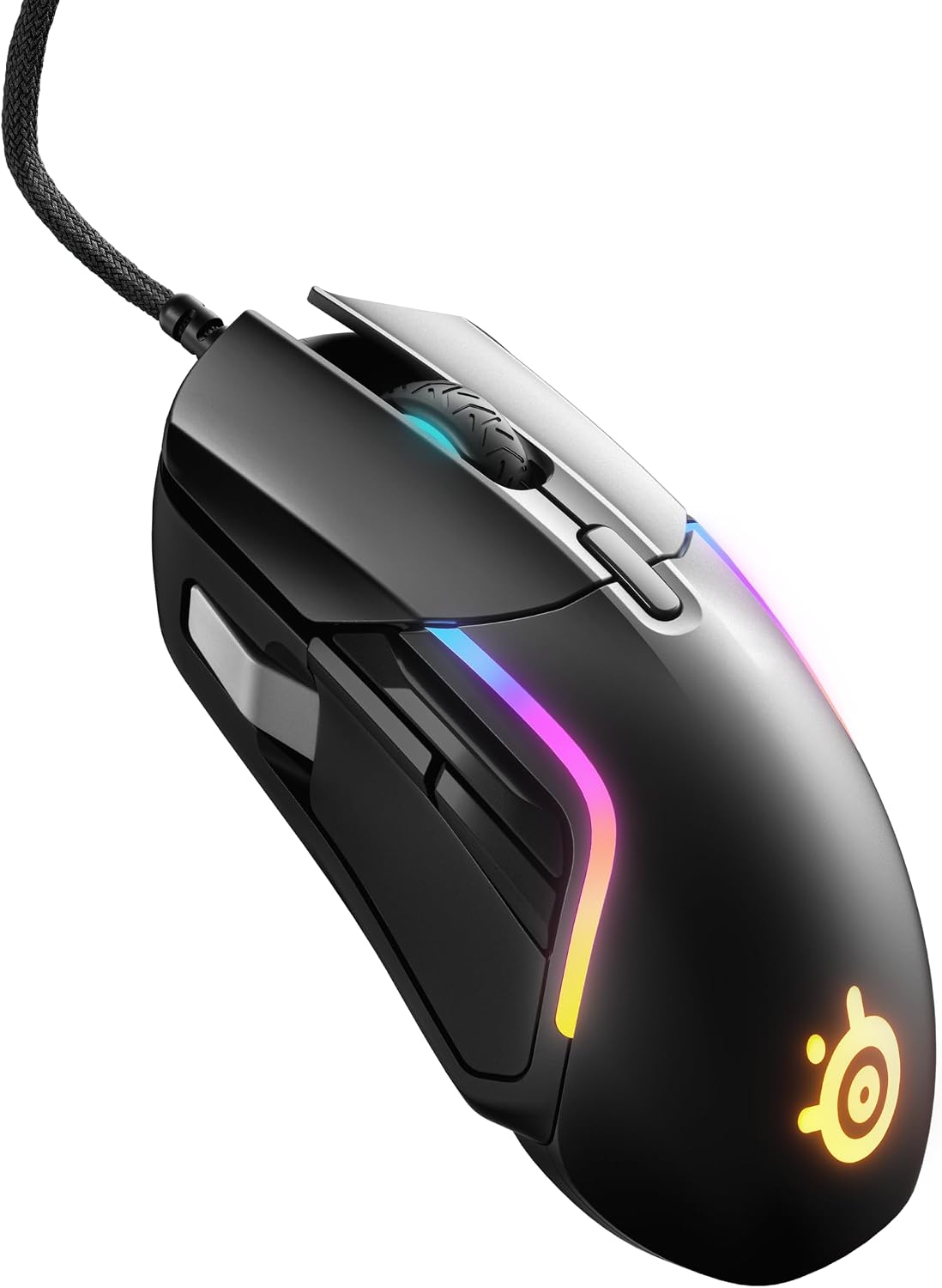 SteelSeries Rival 5 Mouse para juegos con iluminación RGB PrismSync...