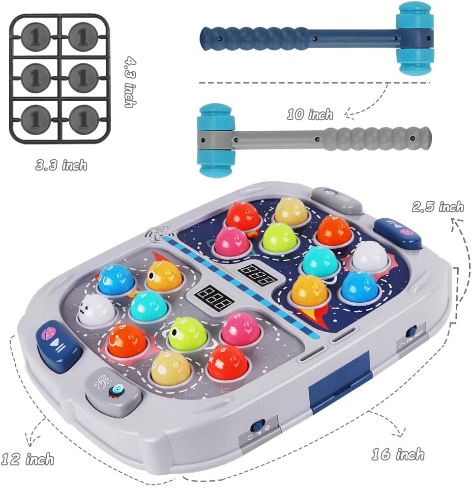 Juego de Golpear Topos para niños pequeños, juguetes para niños y n...