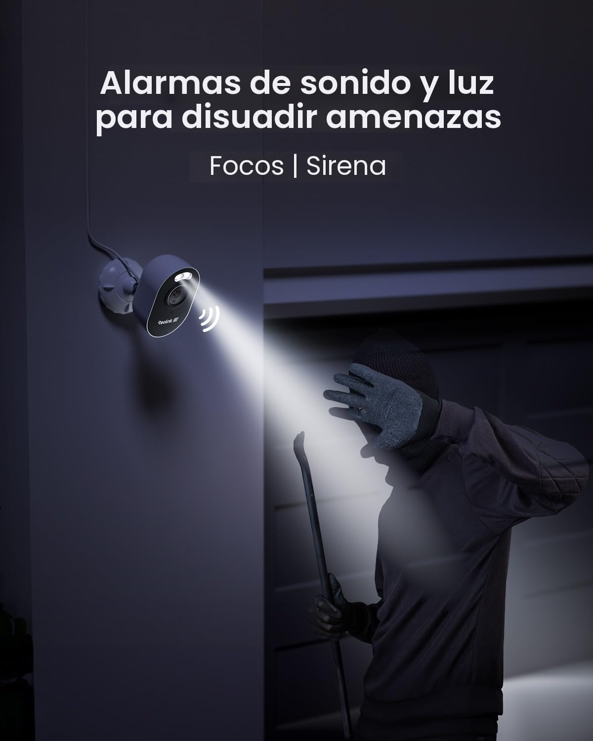 REOLINK Cámara de seguridad para exteriores Lumus Pro 4K, cámara Wi...