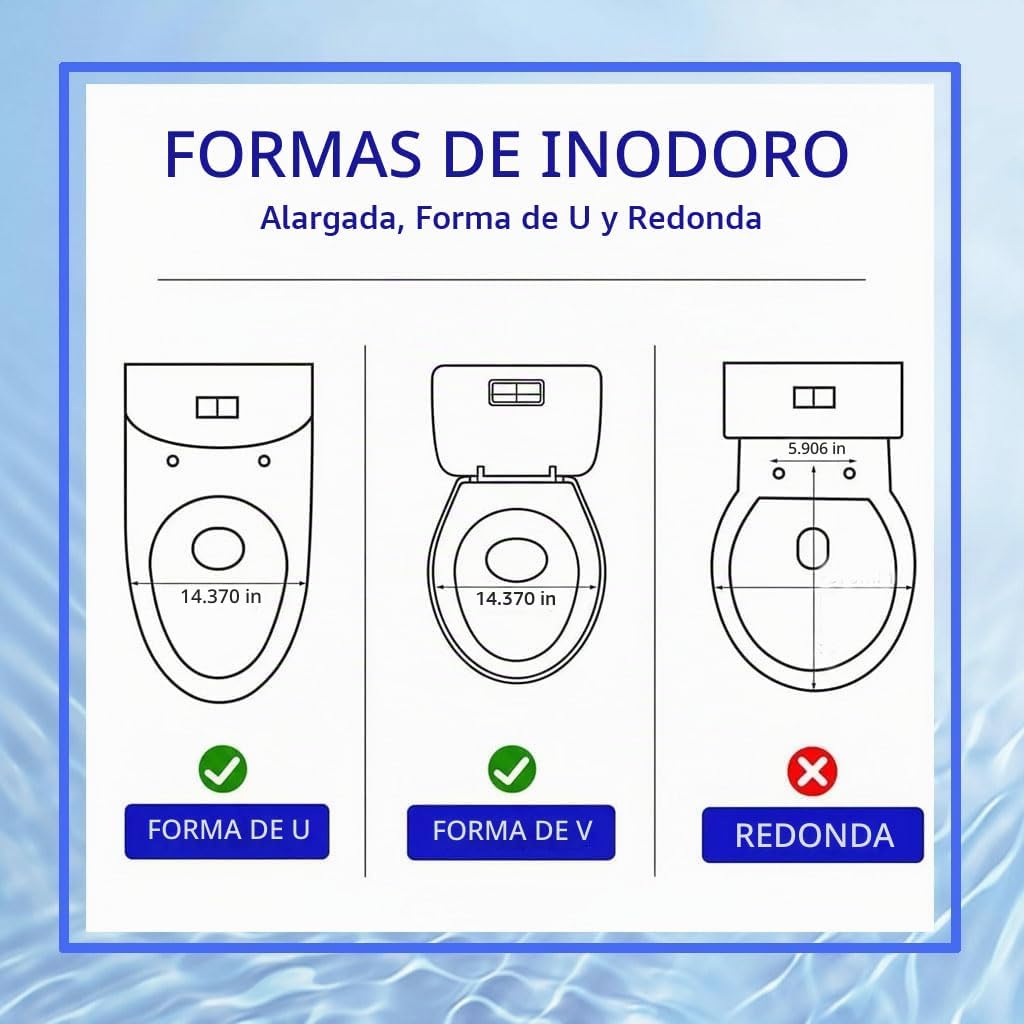 MinSha U\/D - Reemplazo del asiento del inodoro en forma de U, cier...