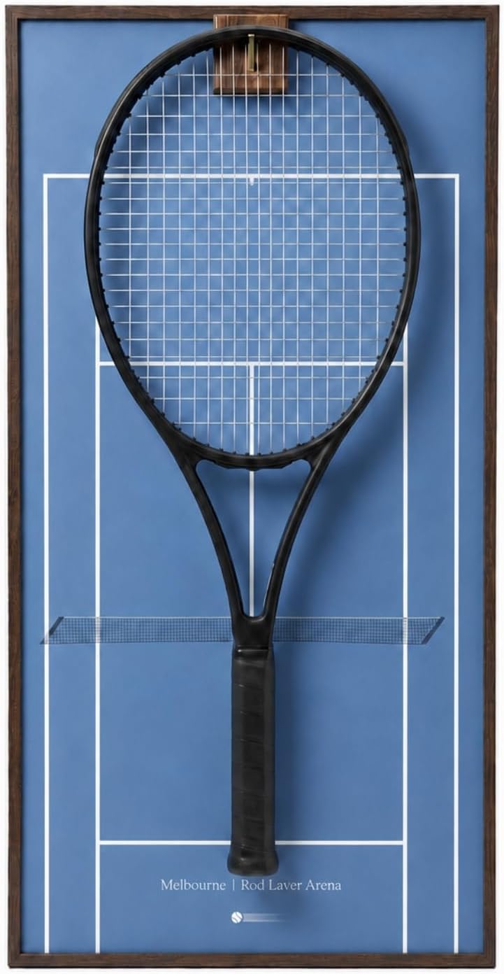 ONE MAAY Marco de exhibición de raqueta de tenis con bloque de noga...