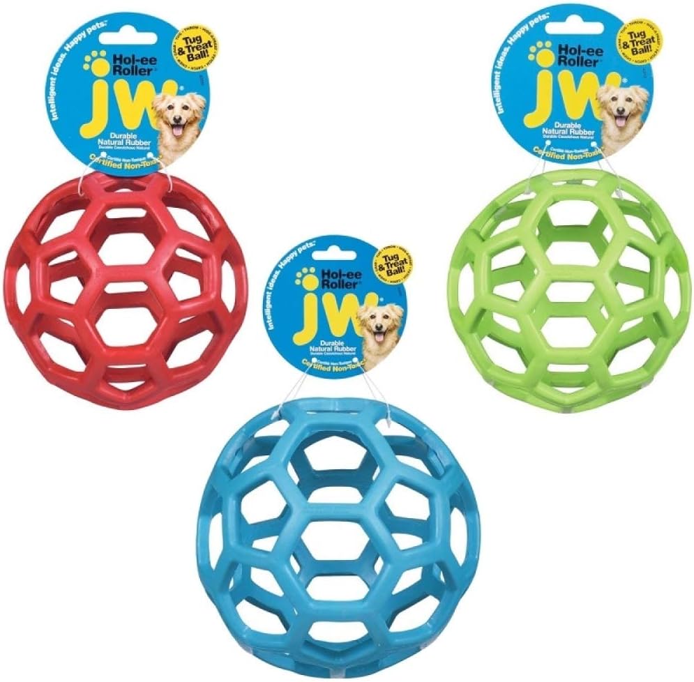 JW Pet Hol-ee Roller - Bola de rompecabezas de juguete para perros,...