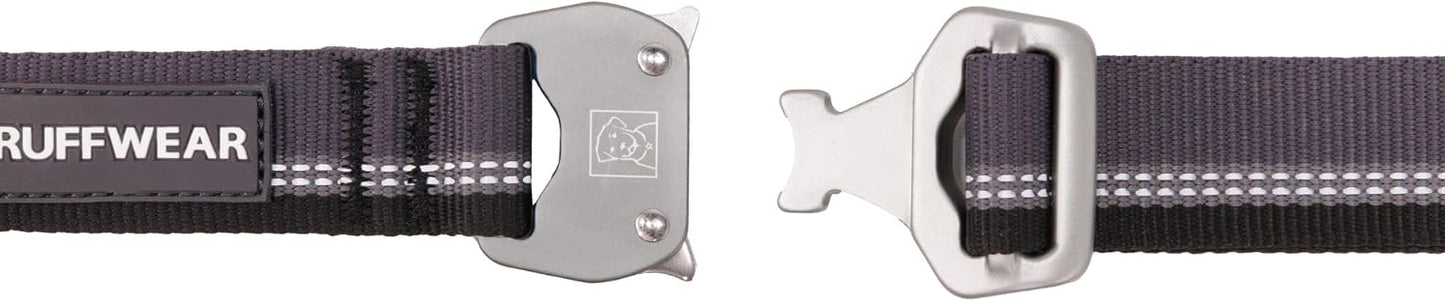 Ruffwear, collar de perro de cuerda superior, hebilla de metal, gri...