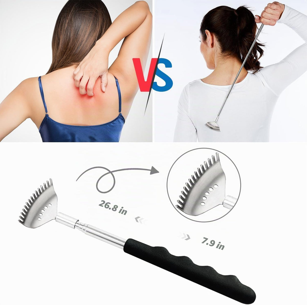 Svjetiq - Masajeador de cuero cabelludo extensible para hombres, mu...