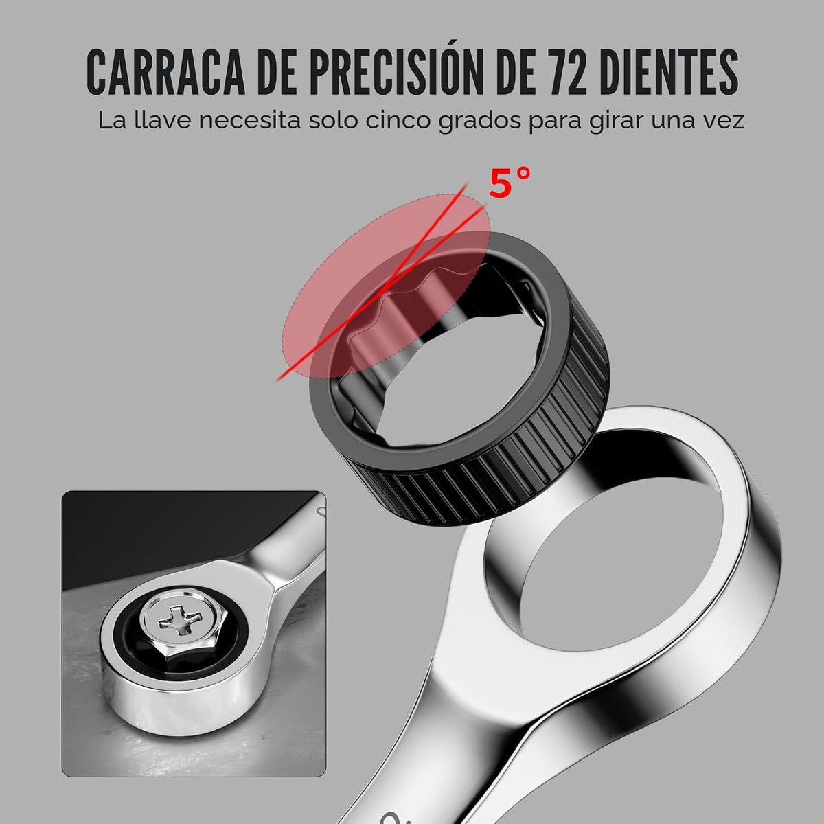 GRENPRO - Juego de llaves de trinquete, juego de llaves combinadas,...
