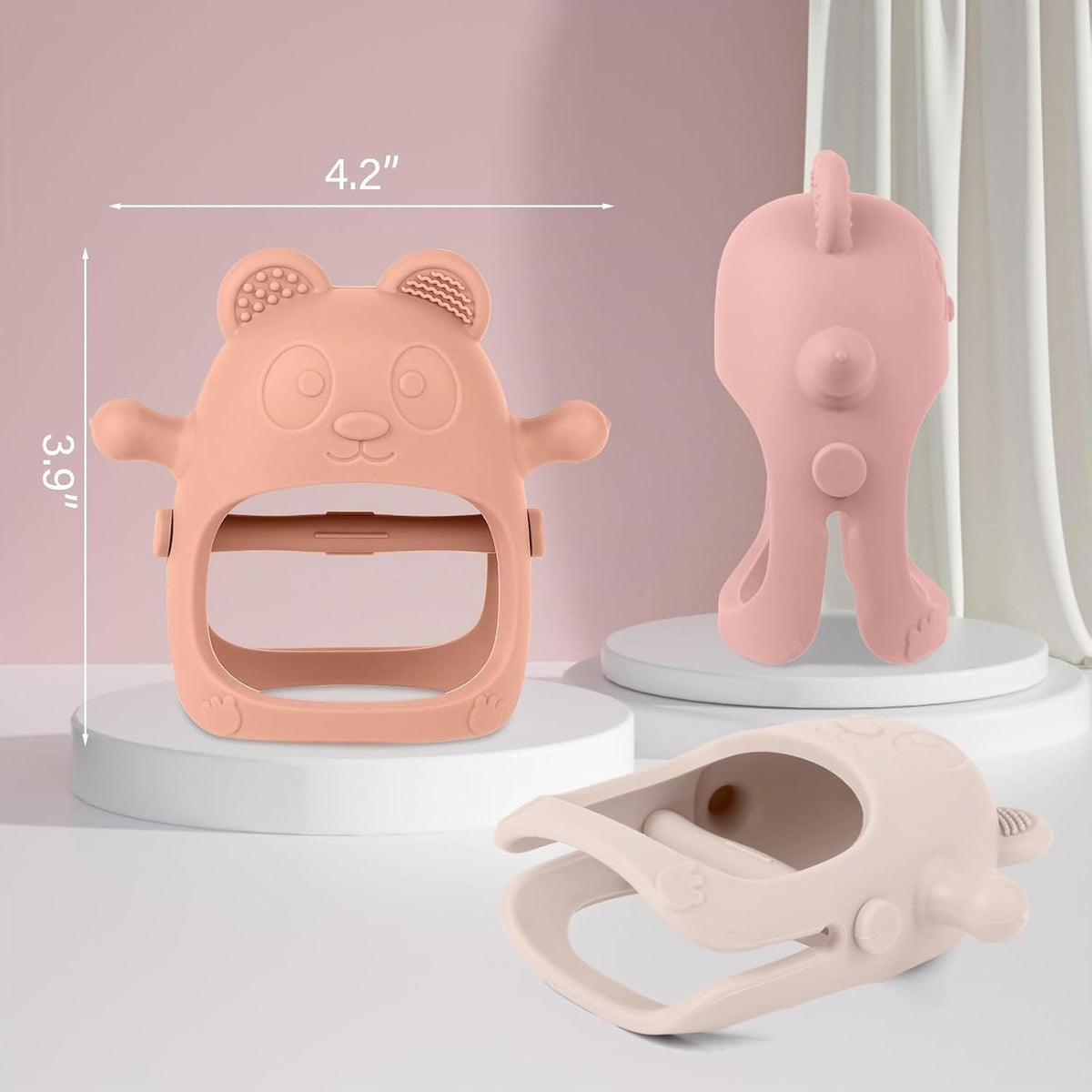 Eascrozn Paquete de 3 juguetes de dentición para bebés de 3-6 6-12...