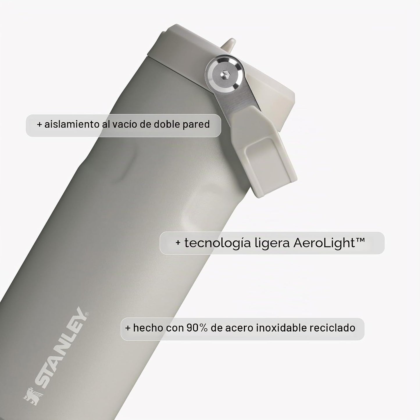STANLEY - Botella de agua IceFlow Flip Straw 2.0 con pajilla abatib...