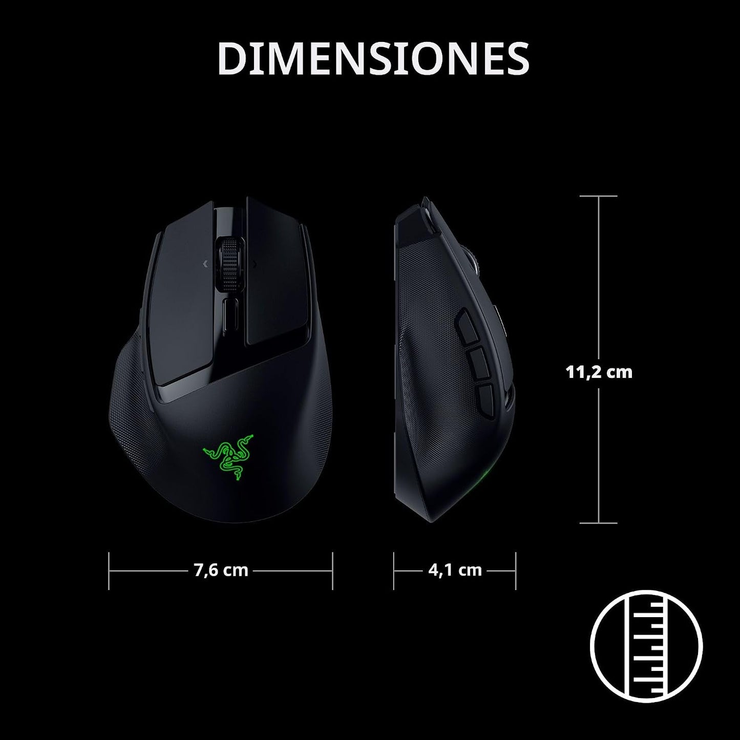 Razer Basilisk Mobile Portátil Ergonómico Ratón Inalámbrico para Ga...