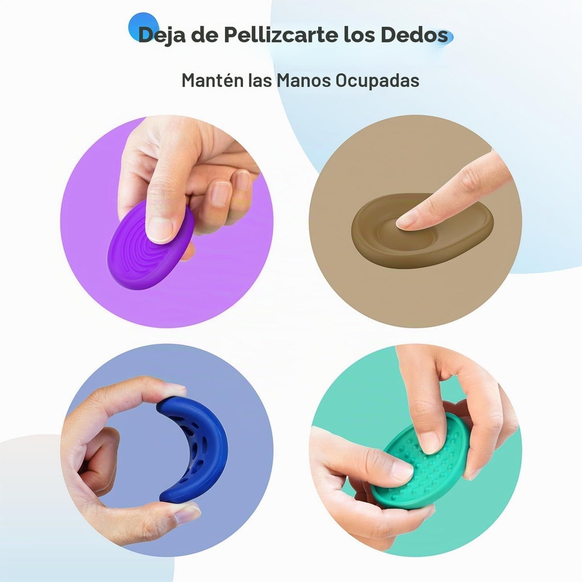 Juguetes antiestrés para adultos piedras sensoriales: paquete de 8...