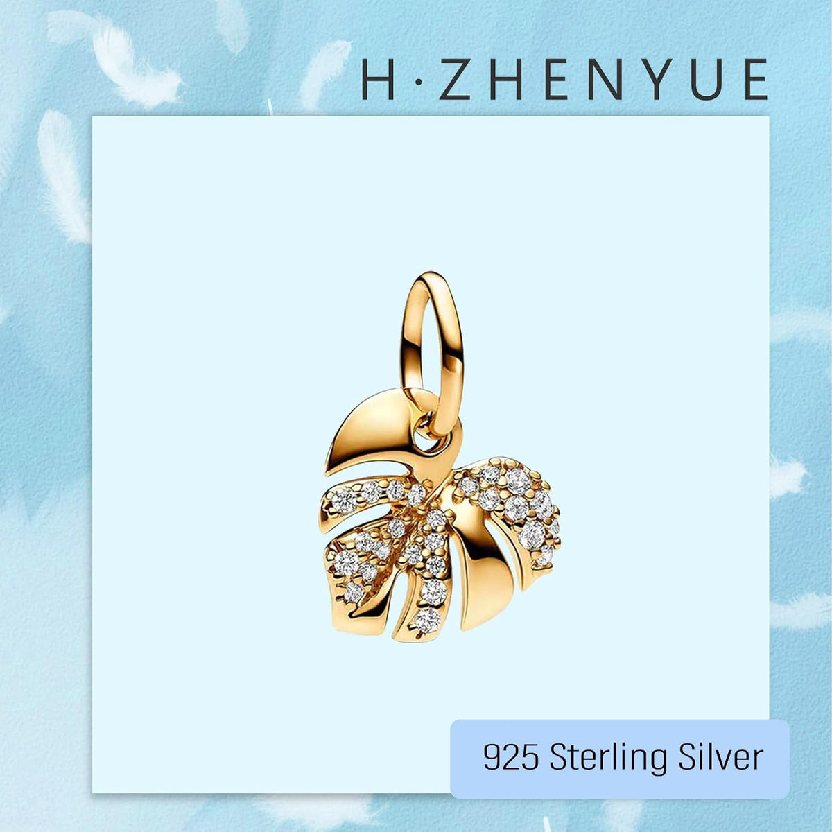 H.ZHENYUE Dijes de plata esterlina 925 con diseño de personaje de p...
