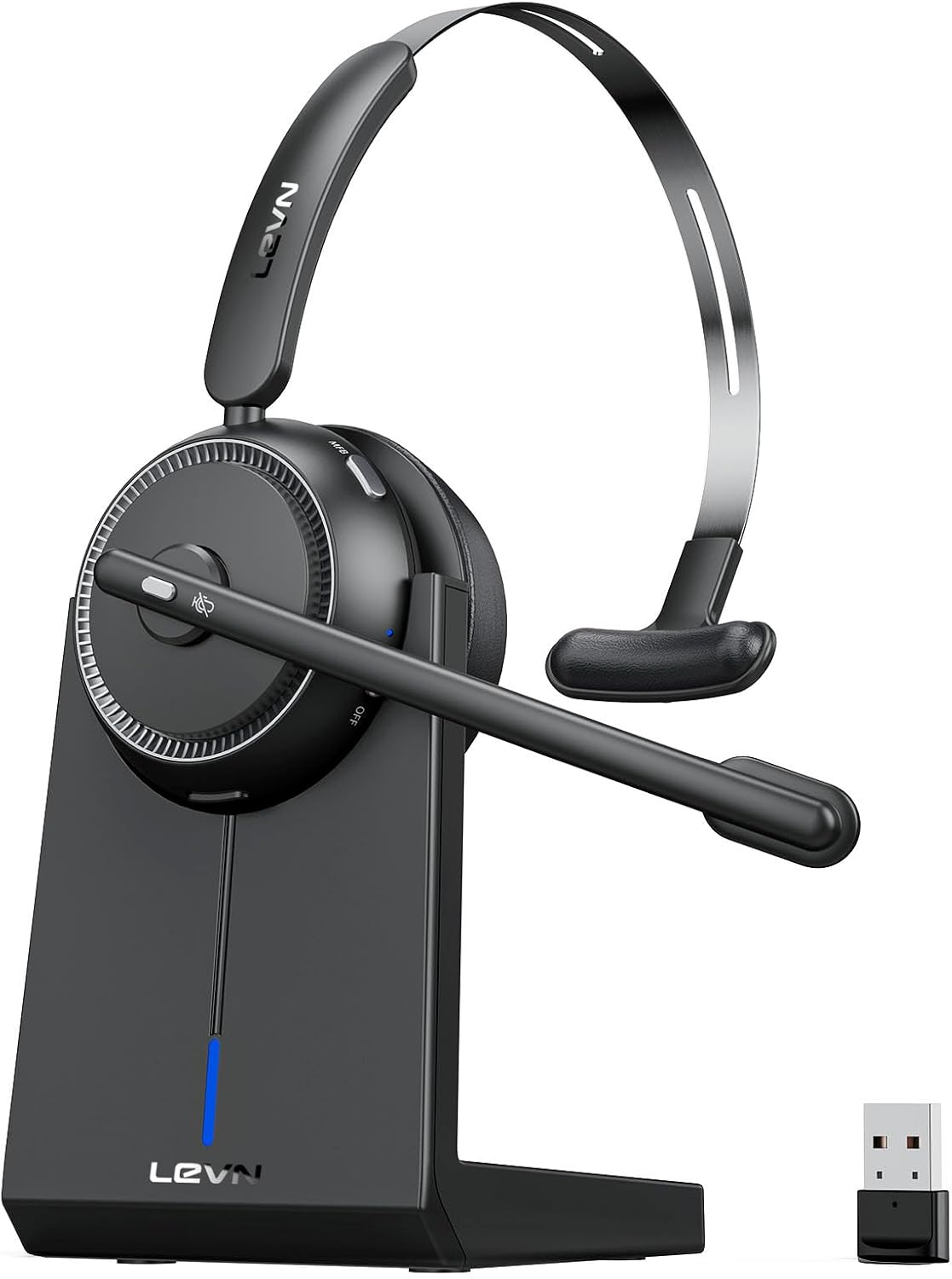 Auriculares inalámbricos con micrófono para el trabajo, auriculares...