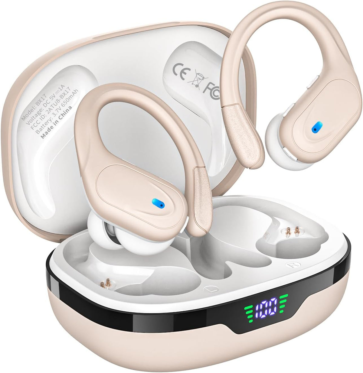 HAOYUYAN Auriculares inalámbricos, auriculares Bluetooth deportivos...