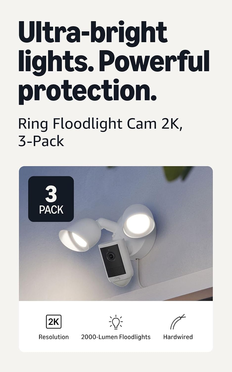 Cámara con reflector 2K Ring cableada (último modelo): seguridad pa...