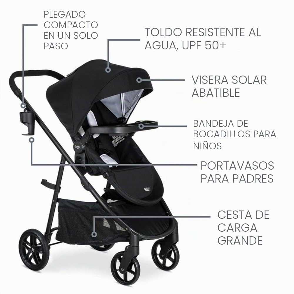 Sistema de viaje para bebé Britax Willow Brook, conjunto de asiento...