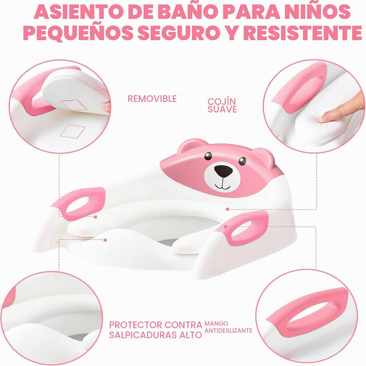 Inodoro de entrenamiento para ir al baño para niños pequeños, asien...