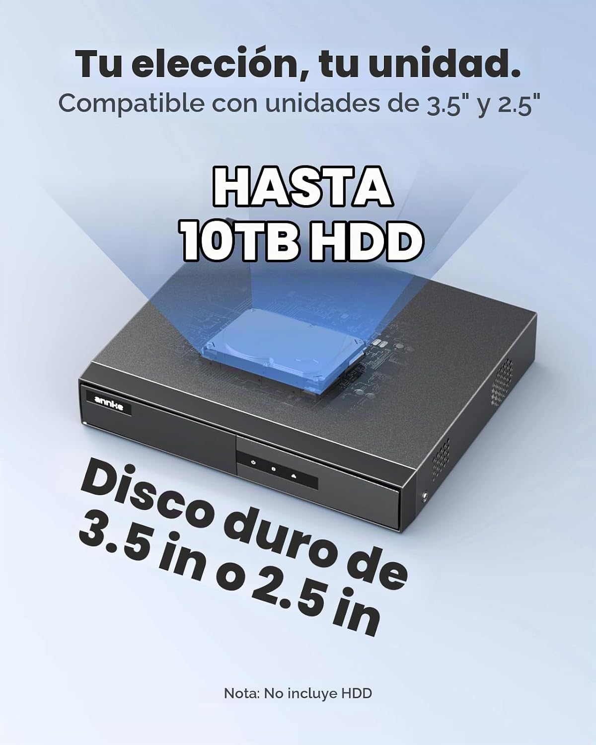 ANNKE DVR Lite de 8 canales 3K para cámara de seguridad, sin disco...