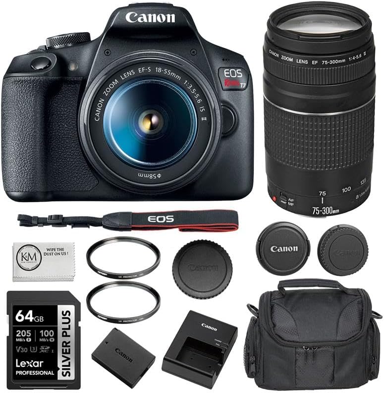 Canon EOS Rebel T7 - Cámara DSLR con lente de 0.709-2.165 in y lent...