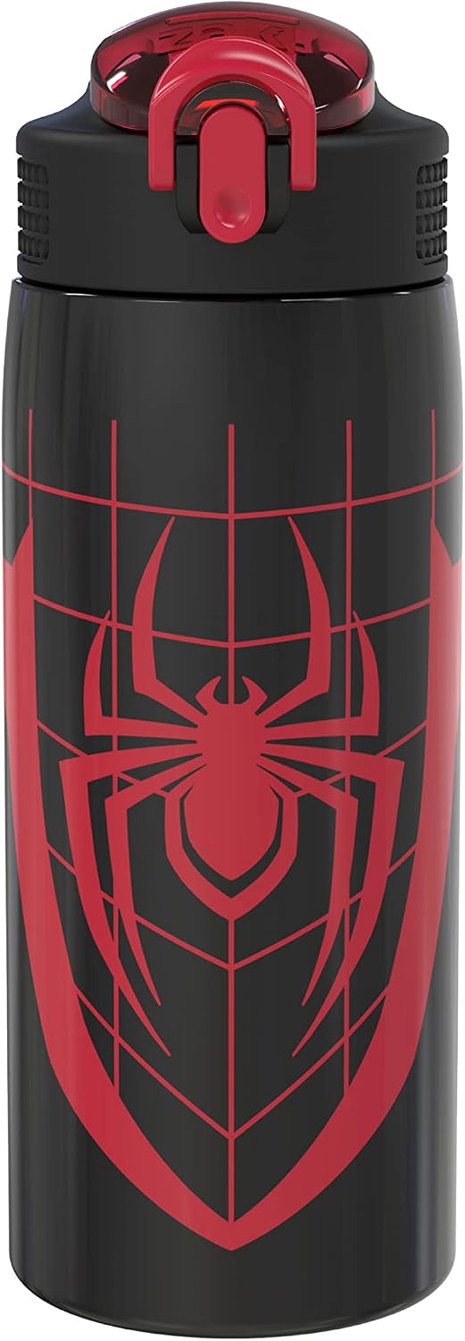 Zak Designs Botella de agua Marvel Spider-Man para viajes y en casa...