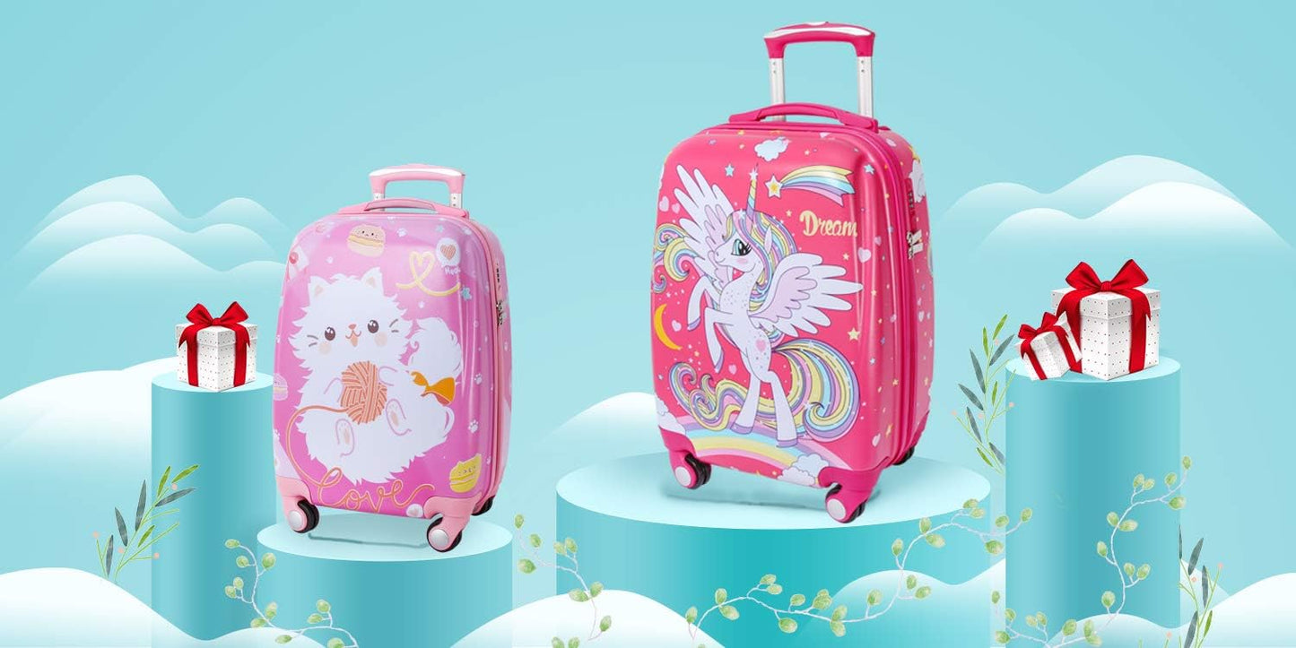 GURHODVO Equipaje de Mano para Niños Maleta con Ruedas para Niños c...