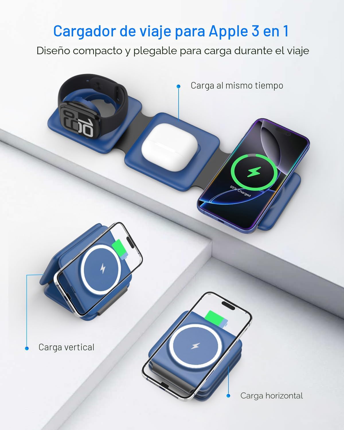 Iseyyox Estación de carga para dispositivos Apple \u2013 Base de ca...