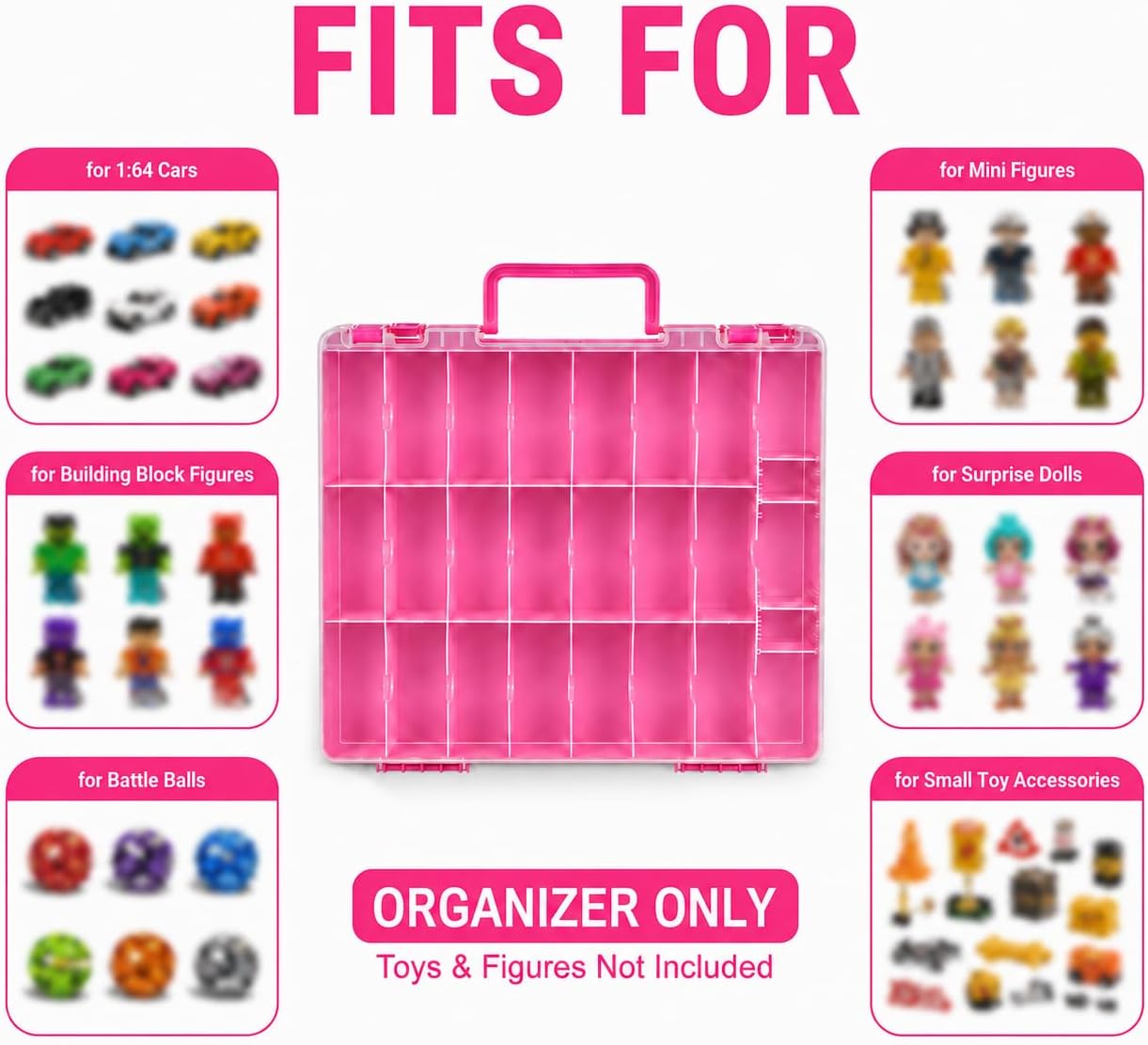 Estuche organizador de almacenamiento de juguetes compatible con au...