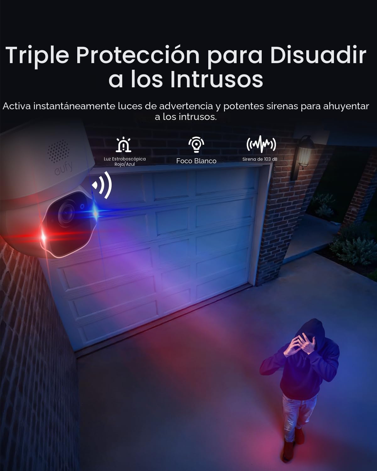 eufy Security SoloCam E42, cámara de seguridad solar 4K, reconocimi...