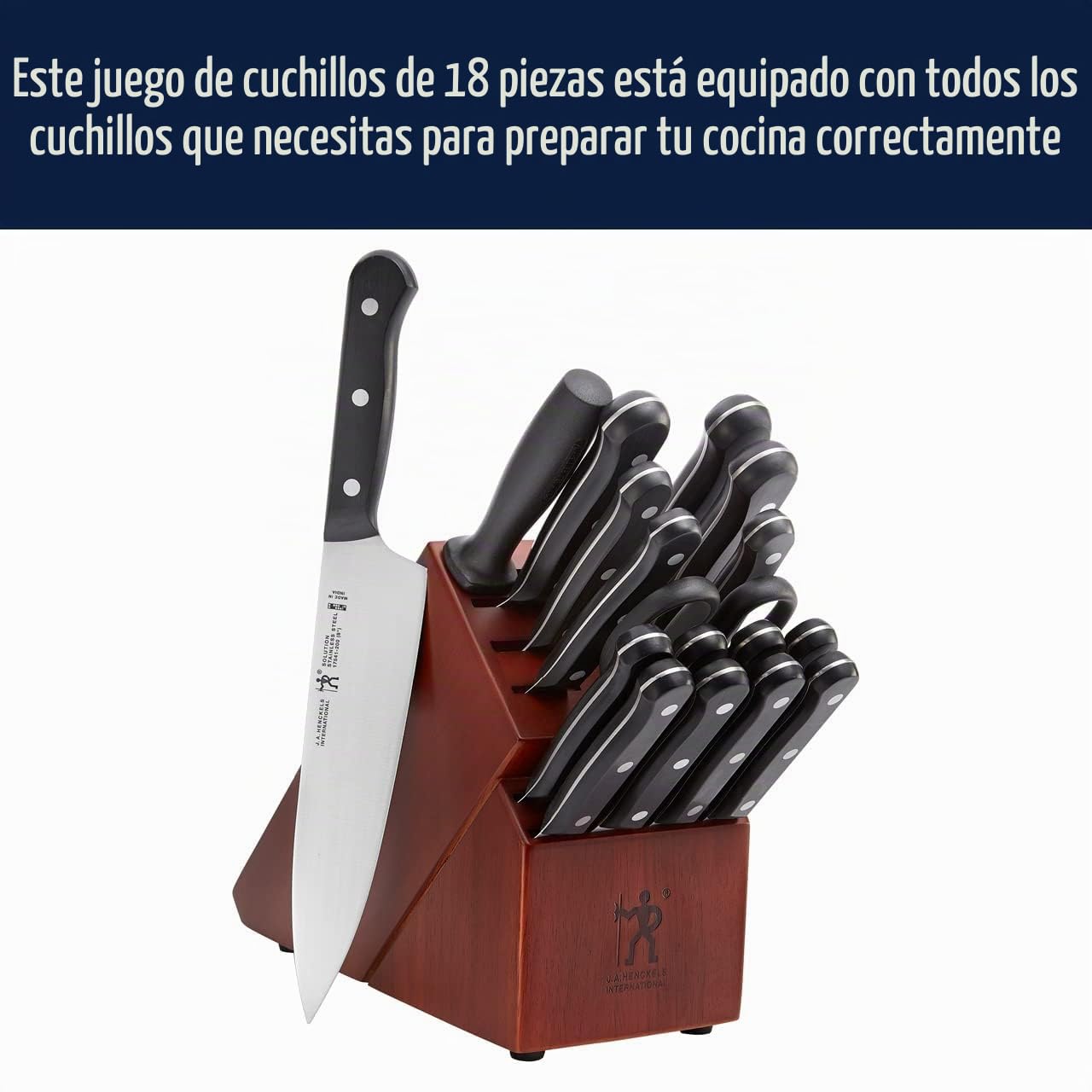 HENCKELS Solution - Juego de cuchillos afilados de 18 piezas, cuchi...