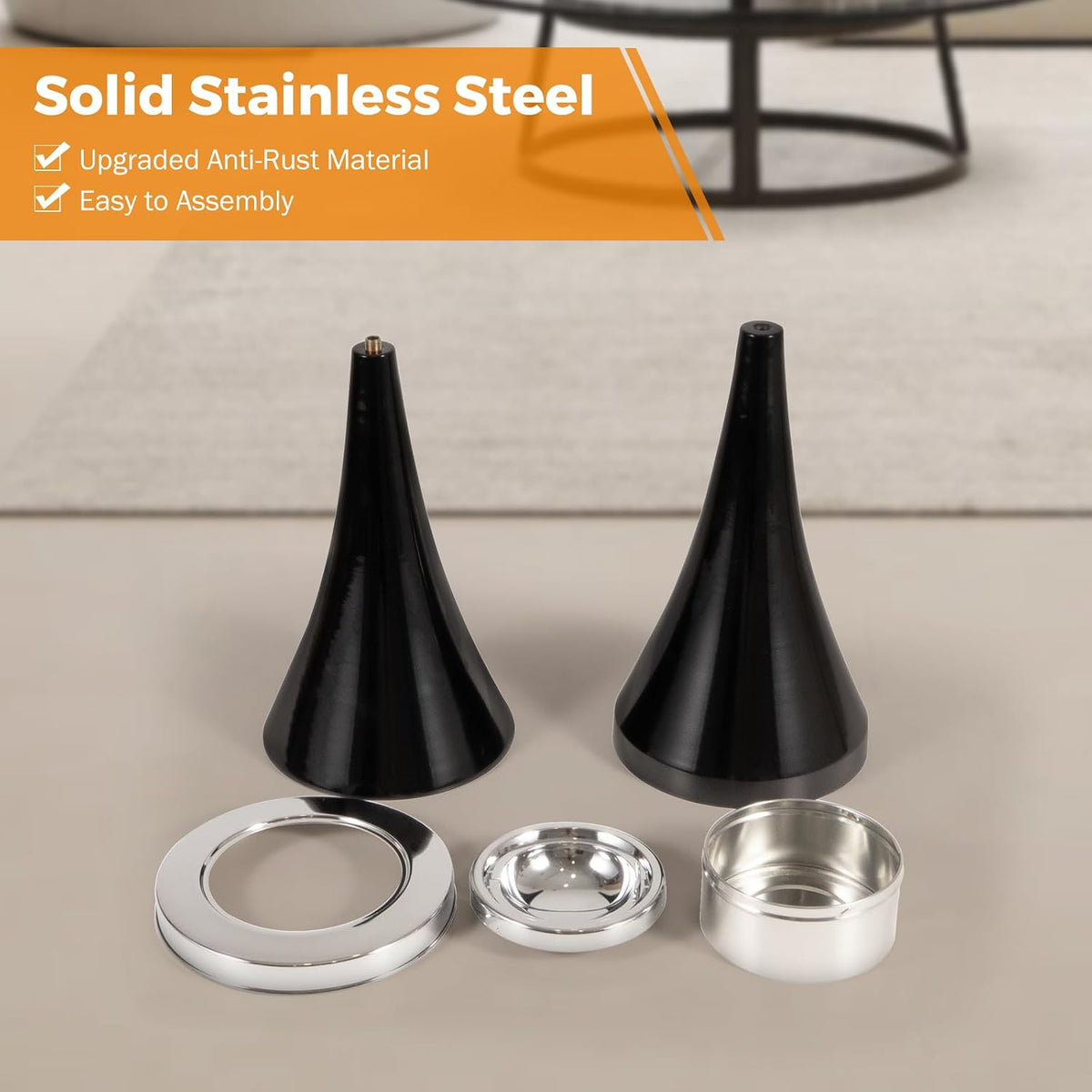 BEAMNOVA Soporte negro del cenicero del piso para el cubo desmontab...