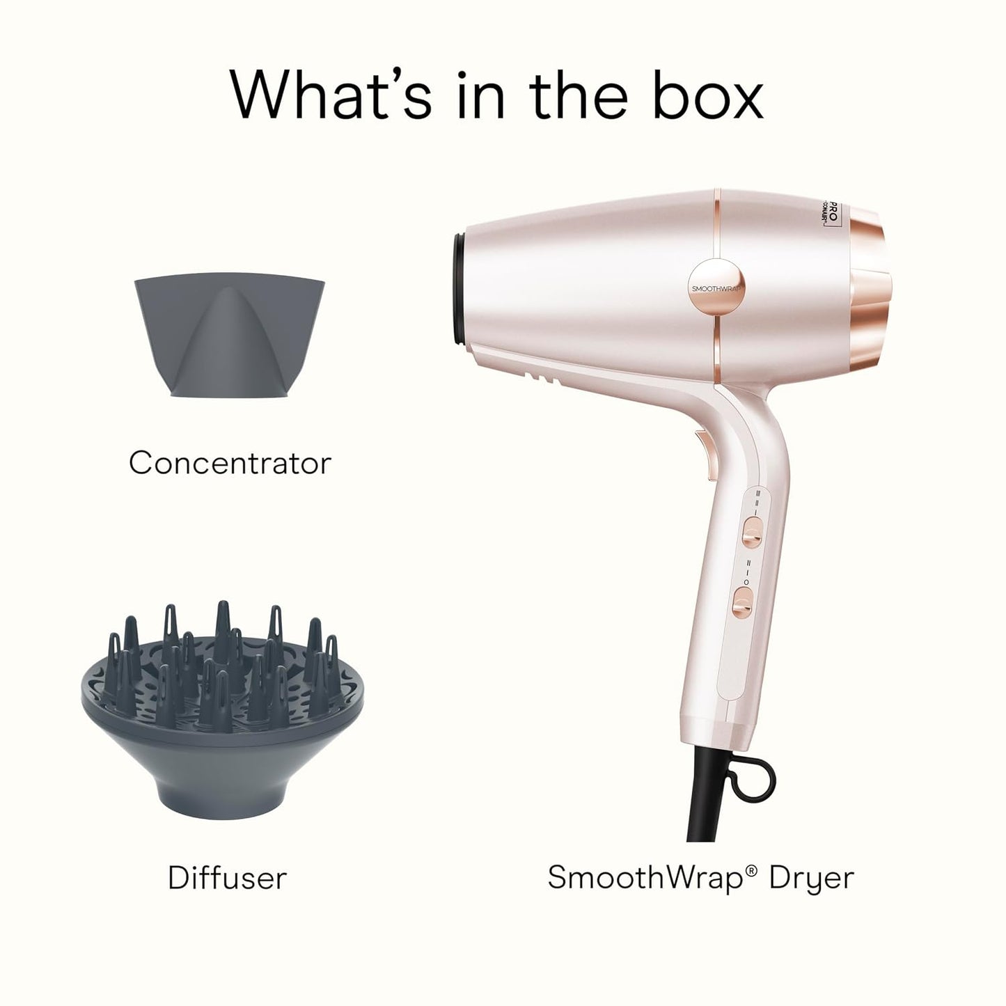INFINITI PRO CONAIR Secador de pelo SmoothWrap, secador de pelo con...