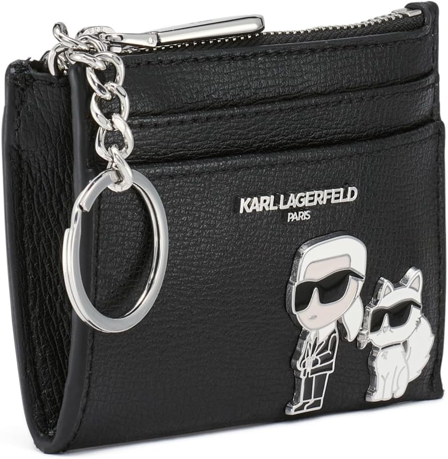 KARL LAGERFELD Paris Choupette SLG - Tarjetero con cremallera, colo...