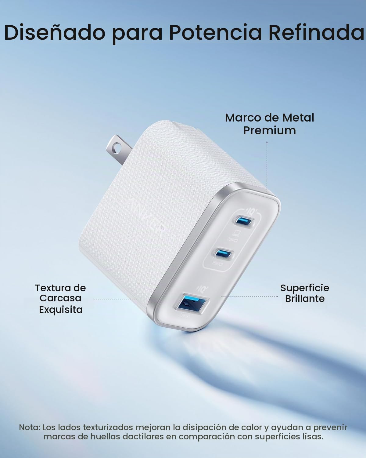 Anker Nano Cargador, Bloque de Carga USB C de 70W de Salida Ultrarr...