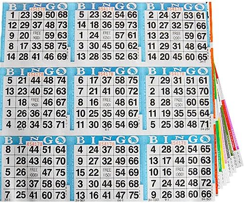 Surtido de papel de bingo 9 en 4