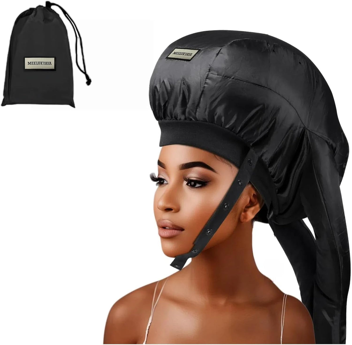 Secador de Cabello con Casco para Cabello Rizado, Tubos Dobles Mejo...