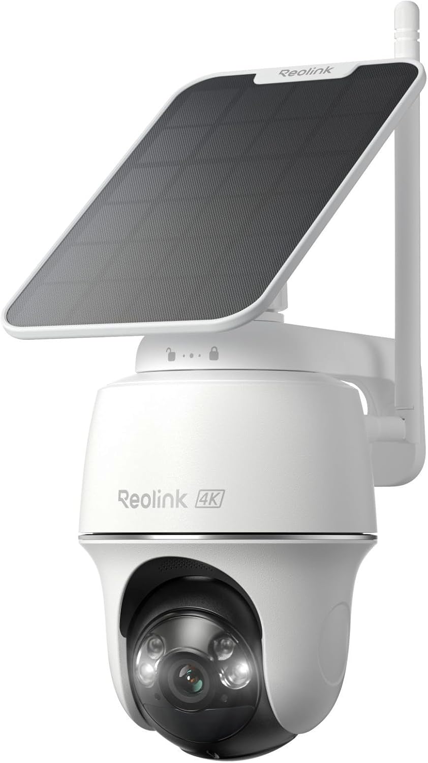 REOLINK Argus PT Ultra First 4K Cámaras de seguridad solar inalámbr...