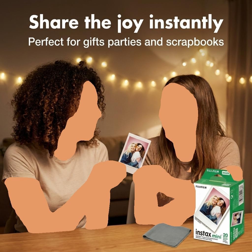 Fujifilm Instax Mini película instantánea, luz blanca ISO 800 para...