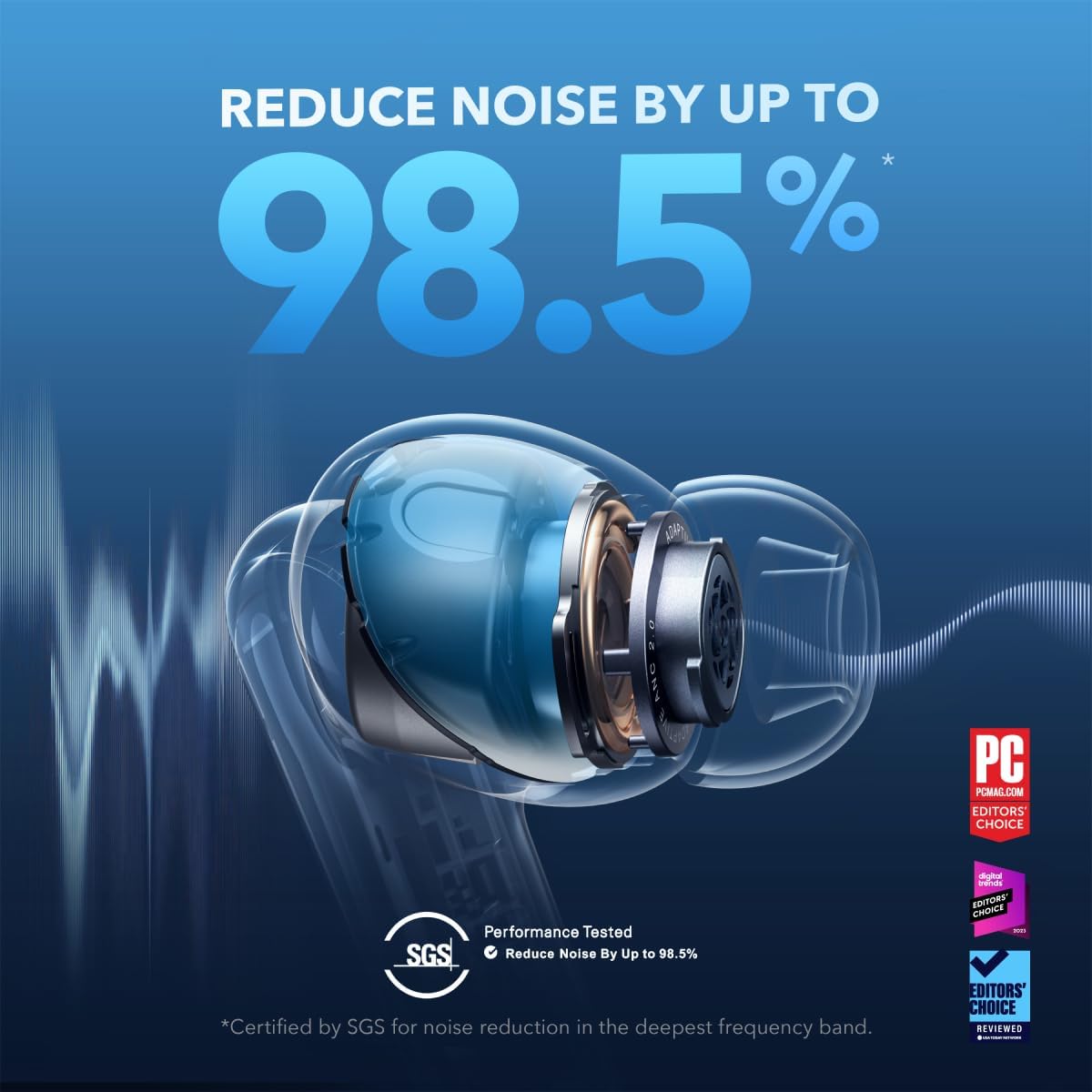 Soundcore by Anker Liberty 4 NC - Auriculares inalámbricos, 98.5% d...